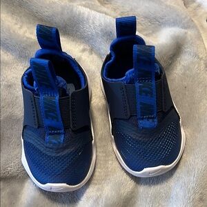 Nike Blue and White Slip-On Sneakers with Breathable Mesh Baby Size 3C